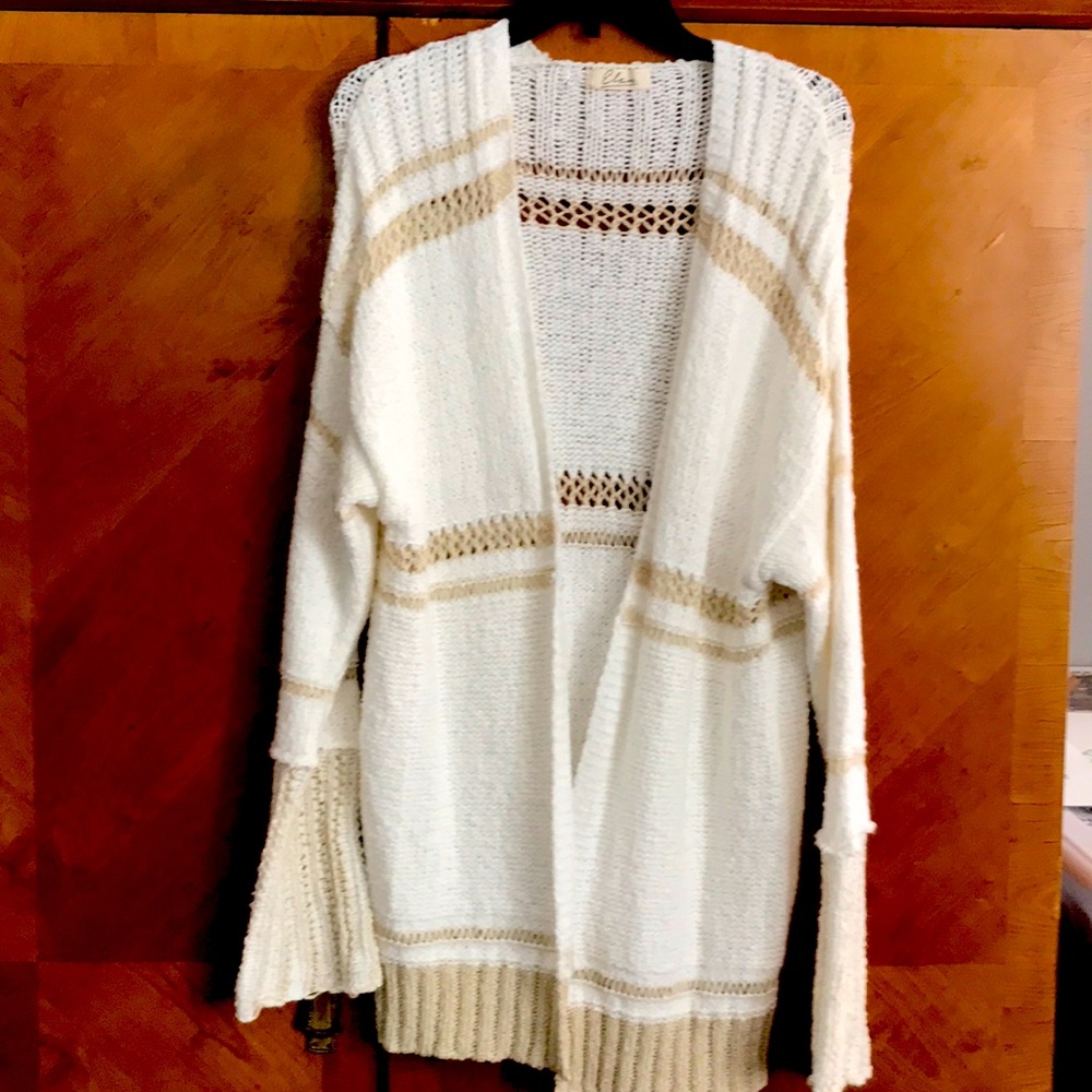 Cream cardigan sweater